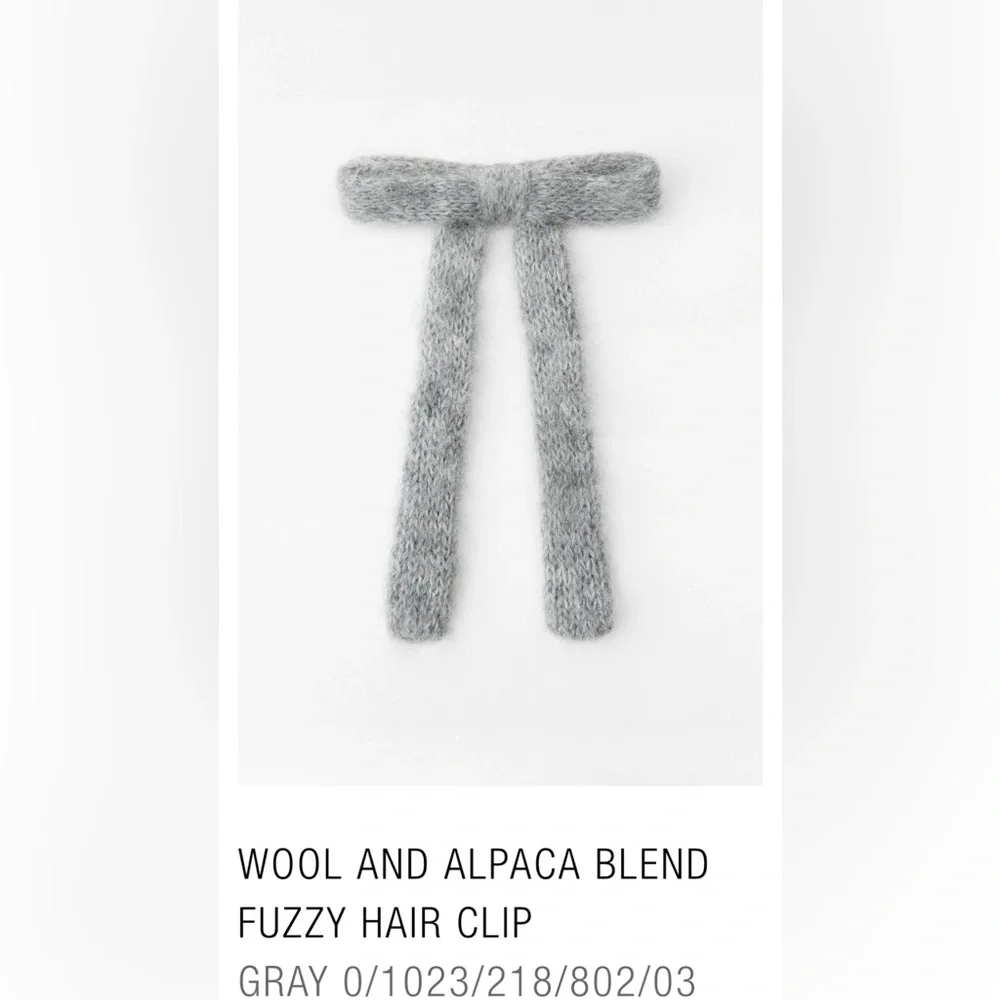 ZARA Wool + Alpaca Blend Hair Clip